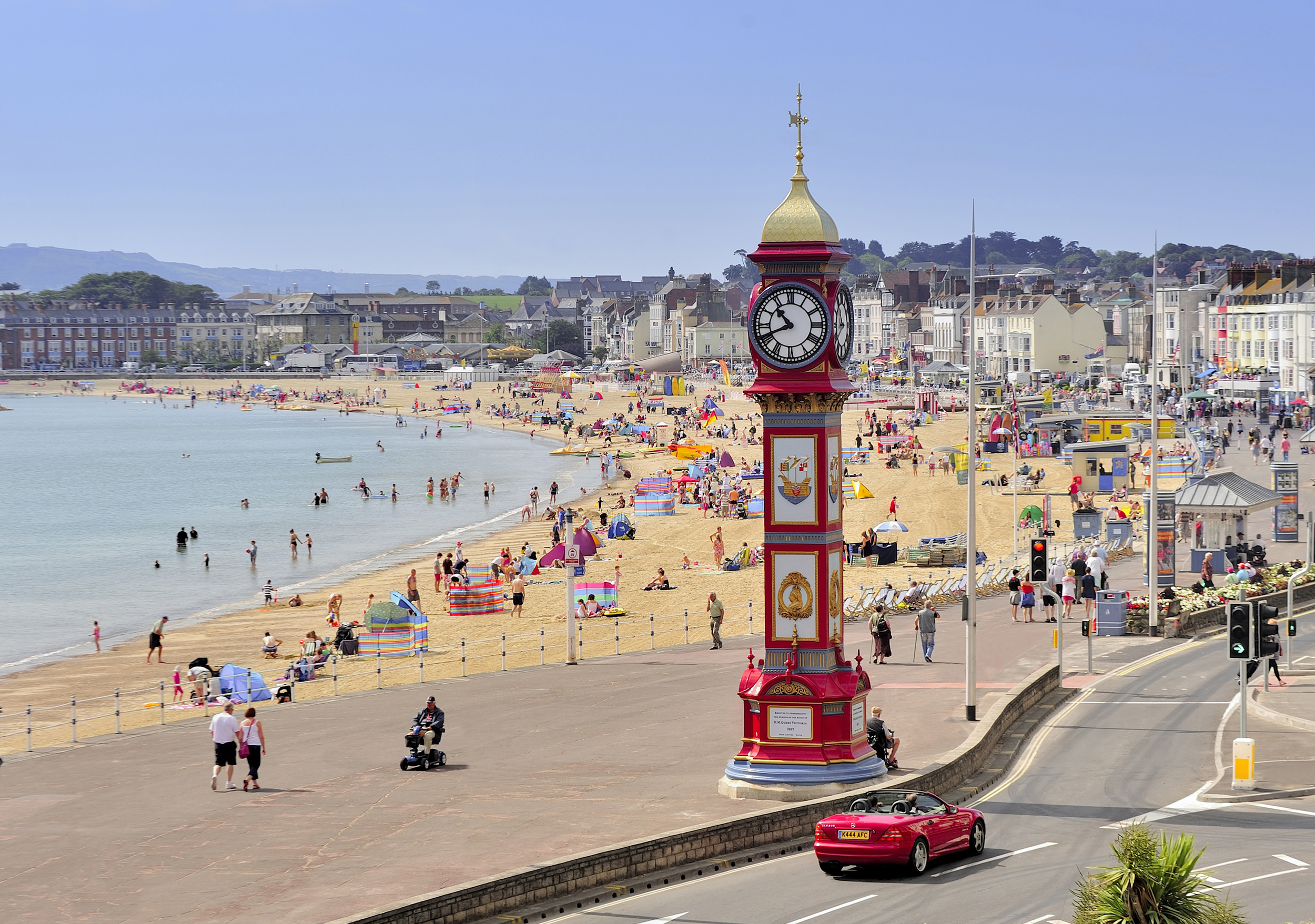 Weymouth Beach is home to some of Dorset's top tourist attractions